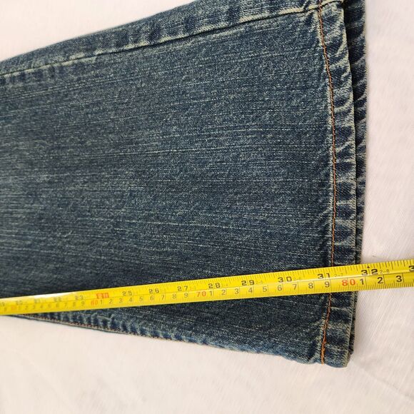 Chaps Jeans Men 42x32 (Fit 42.5x31.75) Blue Denim Straight Leg Grunge Retro Boho - Picture 15 of 16